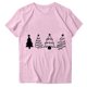 thumbnail image 4 of Navidad Mujeres Tops, Cuello Redondo Manga Corta Impresa Camiseta, Vintage Holiday Humor Tee Top, 4 of 4