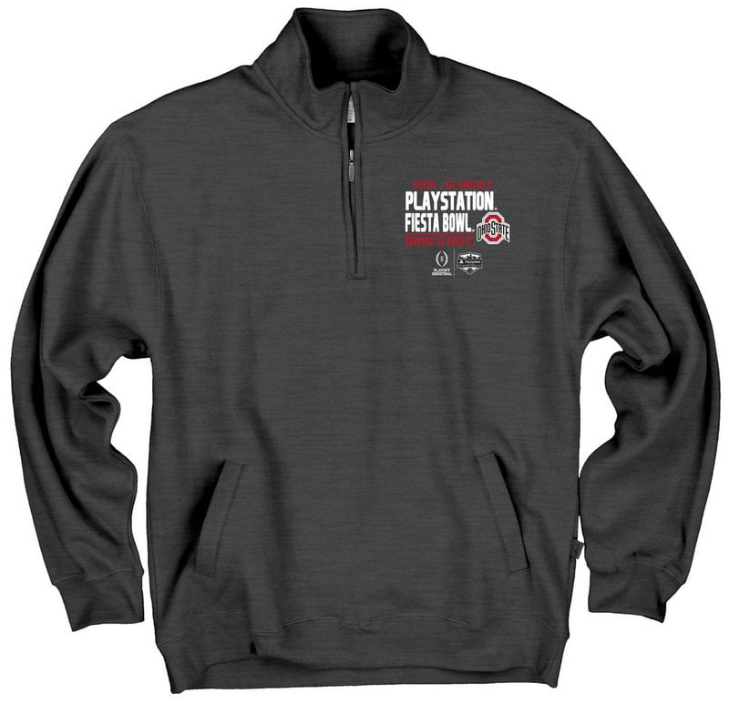 Elite Fan Shop Ohio State Buckeyes Classic Quarter Zip Sweatshirt Charcoal