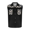 thumbnail image 5 of GERsome Men's Sleeveless Tank Tops Color Block Button Up Casual Tank Shirts with Pockets Summer Beach Vacation Tops S-3XL, 5 of 5