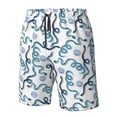 thumbnail image 5 of Kdxio Hand Drawn Snake Pattern Mens Casual Shorts - Drawstring Summer Beach Sports Shorts for Men, 5 of 9