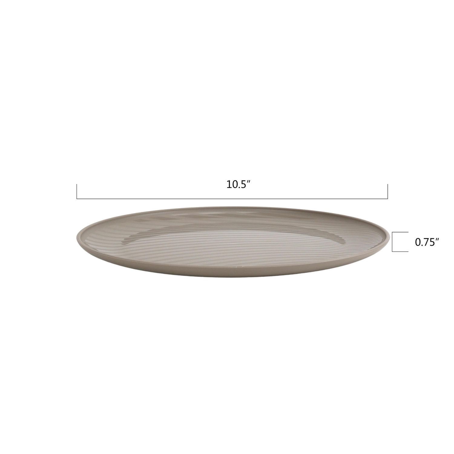 Mainstays Washed Stone Polypropylene Round Plate 1pc