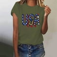 thumbnail image 2 of GERsome Womens American Flag T-Shirt 4th of July Patriotic Short Sleeve Shirts USA Flag Stars and Stripes Loose Fit Summer Tee S-3XL, 2 of 4