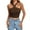 Brown, variant on Womens Criss Cross Halter Sweater Vest Tops Summer Sleeveless Pullover Casual Lightweight V Neck Knit Tank Top Black S