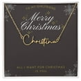 thumbnail image 4 of Signature Name Necklace - Merry Christmas Girlfriend, 4 of 8