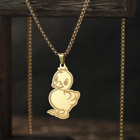 Duck Pendant Necklace for Women Men Jewelry Accessories Cute Neck Chain Necklace Birthday Gifts