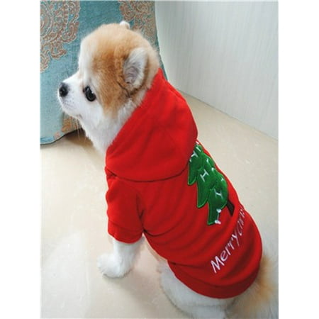 - Christmas Pet Dog Puppy Hoodie Sweater Fleece Warm Clothes