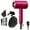 Red, variant on Ionic Hair Dryer 1600W, Low Noise Fast Drying with 2 Nozzles, Diffuser, 3 Combs & Hanger for Home Salon Travel (Multiple Colors)
