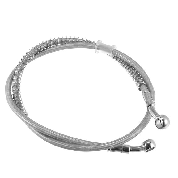 39.37" Length 10mm ID Motorcycle Hydraulic Brake Line Oil Hose Pipe Stainless Steel Braided Cable for ATV Silver Tone