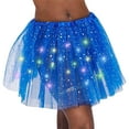 thumbnail image 3 of Sunisery Women's LED Skirt Light Up Star Dance Half Dress Layered Ballet Tutus Elastic Mesh Tulle Dancing Skirt Xmas Party Costume, 3 of 7