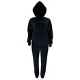 thumbnail image 6 of 2 Piece Cotton Sweatsuits for Women with Hood Pocket Workout Sports Outfits Fleece Hoodie and Jogger Pant Sets (X-Large, Black), 6 of 6