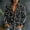 Black, variant on Men's Floral Print Long Sleeve Button-Up Shirt Turndown Collar Botanical Pattern Relaxed Fit Casual Vacation Party Daily Wear Breathable Top