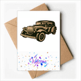 thumbnail image 1 of Black Classic Cars Outline Pattern Welcome Back Greeting Cards Envelopes Blank, 1 of 3