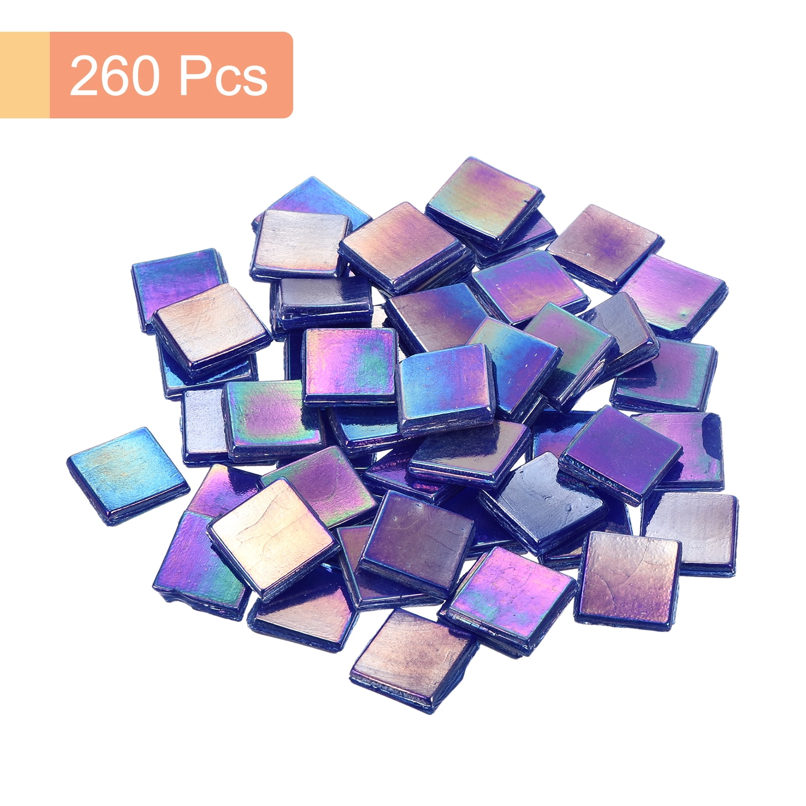 Uxcell 260Pcs Mosaic Tiles, Micro Glass Tiny Mini Mosaic Tile DIY Hobbies Handmade Crystal Free Stone Bright Navy Blue