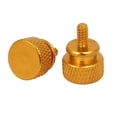 thumbnail image 2 of Uxcell 6#-32 Computer PC Case Fully Threaded Knurled Thumb Screws Gold Tone (10-pack), 2 of 4
