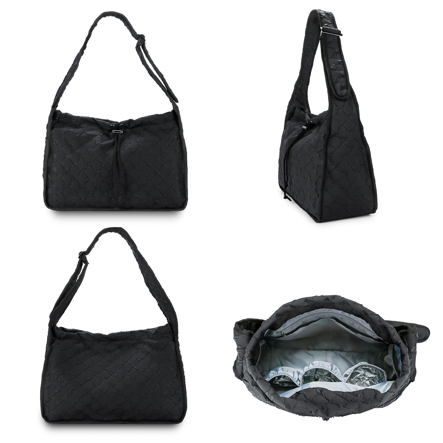Single shoulder handheld mummy bag waterproof nylon diaper bag mother and baby travel plaid large capacity mummy bag