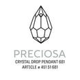 thumbnail image 2 of Preciosa Crystal 681 Drop Pendant 10x6mm Smoked Topaz (Package of 5), 2 of 2