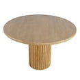 thumbnail image 2 of Breck Solid Wood 48" Round Mid-Century Modern Fluted Pedestal Dining Table, 2 of 7