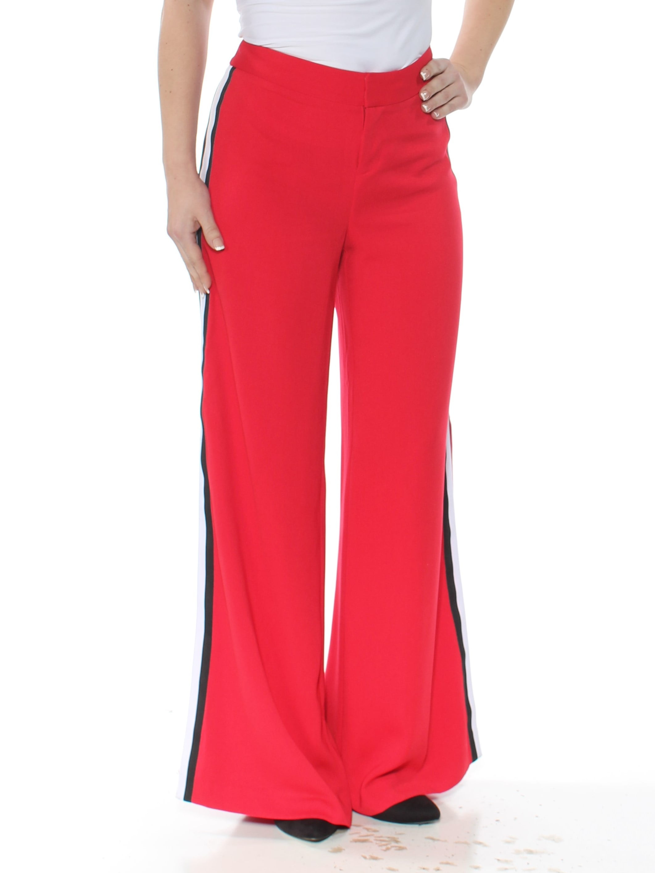 INC INC Womens Red Striped Wide Leg Pants Size 6