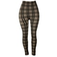 thumbnail image 4 of Leggings de mujer Pantalones de entrenamiento de cintura alta Pantalones de jogging Deportes casuales Medias activas Pantalones a cuadros, 4 of 5
