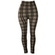 thumbnail image 1 of Leggings a cuadros para mujer, pantalones ajustados informales de cintura alta, pantalones pitillo estampados a cuadros elásticos para mujer, 1 of 3