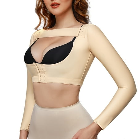 

KUMAYES Long Sleeves Posture Shapewear for Women Upper Arm Shaper Post Surgical Slimmer Arm Lift Compression