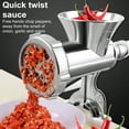 thumbnail image 3 of Hariumiu Meat Grinder Manual Mincer Sausage Maker Table Mount Pork Mincer Stainless Steel Adjustable Clamp Kitchen Tool Beef Pork Fish Chicken Sausage Making Tubes, 3 of 7