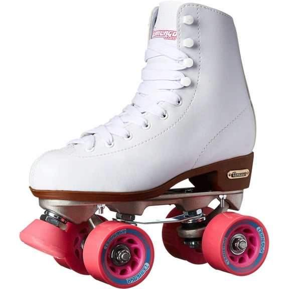 CHICAGO Skates Premium White Quad Roller Skates for Women and Girls Beginners Classic Adjustable High-Top Design for Indoor or Outdoor Skates and Roller Derby