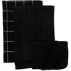 Canopy Kitchen Towels Set Of 4, Black Pe