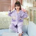 Sanrio Kids Long Sleeve Pajamas Set Hello Kitty Cute Kuromi Autumn
