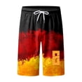 thumbnail image 4 of Wyzesi Mens Workout Shorts 5 Inch Inseam Male Print Germany Theme Number Casual Color Beach Pants Drawstring Elastic Waist Breathable Soft Short Daily Streetwear Tie Pocket Casual Shorts, 4 of 5