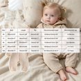 thumbnail image 4 of Mnyotv Baby Jumpsuit Fall Winter Clothes Hooded Long Sleeve Button Down Rompers Infants Girls Outfits Size 1-2Years, 4 of 6