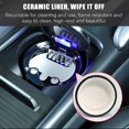 thumbnail image 5 of Cenicero de coche, cenicero de coche desmontable fácil de limpiar con luz LED con tapa abatible, cenicero autoextinguible para coches, furgonetas, acampar al aire libre TUNC Sencillez, 5 of 5