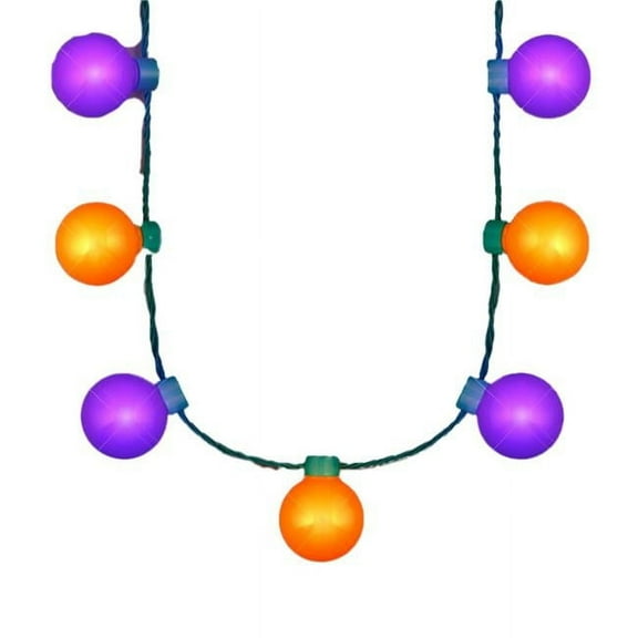 Blinkee LLGMGLN-ORPR Large Light Party Globes Halloween Parade Necklace