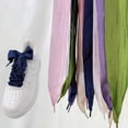 thumbnail image 3 of 1 Pair Satin Ribbon Shoe Laces: 1.97" Wide Colorful Flat Folds Yarn Shoelaces for Women - 47 inch / 120CM, 3 of 5