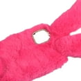 thumbnail image 3 of for iPhone 15 Case for Girls, Luxury Women Cute Toy Warm Furry Fuzzy Soft Rabbit Ear Faux Fur Hair Plush Diamond Camera Frame Warm Winter Skin Case Cover for iPhone 15, Rose, 3 of 3