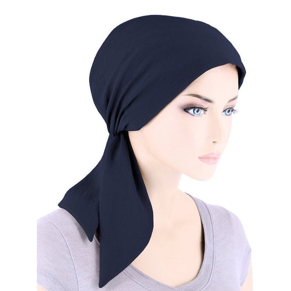 Chemo Fashion Scarf Navy Blue