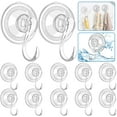 thumbnail image 1 of Suction Cup Hooks, 12 Pack Suction Hooks, Movable Vacuum Suction Cup for Glass, Mirrors. Reusable Waterproof Suction Cup Hooks for Shower. with a Maximum Load of 6.6 Pounds, 1 of 5