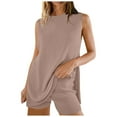thumbnail image 1 of Ensemble de Shorts pour Femmes 2025, Bordure d'Été, Vêtements de Compression Décontractés, Col Rond, Bas de Bikini, Tricoté, 1 of 4