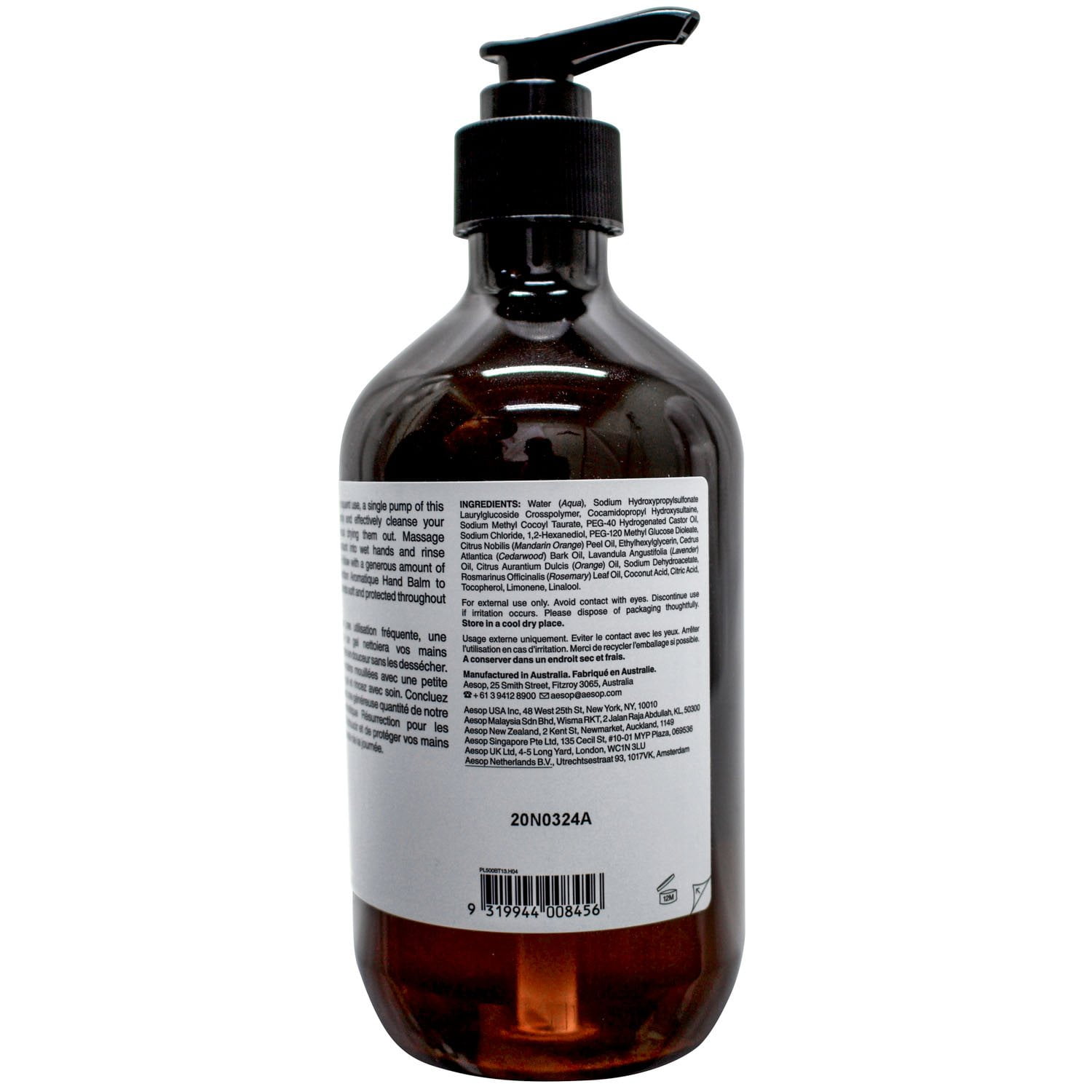 その他 Aesop - aesop resurrection hand wash 500ml AESOP Resurrection Aromatique Hand Wash 500ml : Target