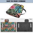 thumbnail image 5 of COEQINE Golf Cart Seat Cushion Cover, Portable Design Folds with Handle, Universal Fit 51.2x30.3", Quilted with 4 Pockets, for 2/4 Person Seats, Tropical Hibiscus Leaf Leopard Print, 5 of 8