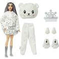 thumbnail image 7 of Barbie Cutie Reveal Snowflake Sparkle Fashion Doll, Polar Bear Plush Costume, Mini Pet & Accessories, 7 of 7