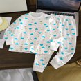 thumbnail image 2 of COMVALUE Little Girls Fall Pajama Outfit 3 6 12 18 24 Months 3T 4T 5T 6T Cloud Print Long Sleeve Top and Ribbed Cuff Matching Sleep Pants, 2 of 4