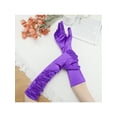 thumbnail image 6 of INSPIRE CHIC Women's Satin Shiny Opera Length Gloves Pleated Full Finger Long Evening Glove One Size Purple, 6 of 6