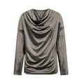 thumbnail image 6 of Dwralegc Women's Sparkly Velvet Tops Trendy Long Sleeve Cowl Neck Shirt Holiday Party Dressy Slim Fit Pullover Shirts Loose Sparkly Clothes Wine M, 6 of 8