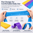thumbnail image 6 of NIUTA® Resistance Bands, 3 Pack Exercise Bands Fitness Bands with 3 Levels, Flat Stretch Bands for Exercise, Pilates, Yoga, Physical Therapy, Home Workout Bands Resistance Set for Women & Men, 6 of 7