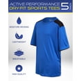 thumbnail image 4 of iXtreme Boys Athletic Shirts Lightweight Moisture-Wicking Performance T Shirts for Boys 6-16, 5 Pack, 4 of 7