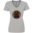 thumbnail image 3 of Inktastic Labrador Retriever Chocolate Lab Dog Women's V-Neck T-Shirt, 3 of 5