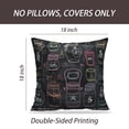 thumbnail image 2 of LALILO Throw Pillow Covers Mason Romantic Doodle Holiday Party Cushion Cover 18" x 18", 2 Pack, 2 of 6