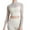Beige, variant on Women's Mesh Crop Top Mock Neck Long Sleeve See Through Workout Yoga Shirts Clubwear Blouse