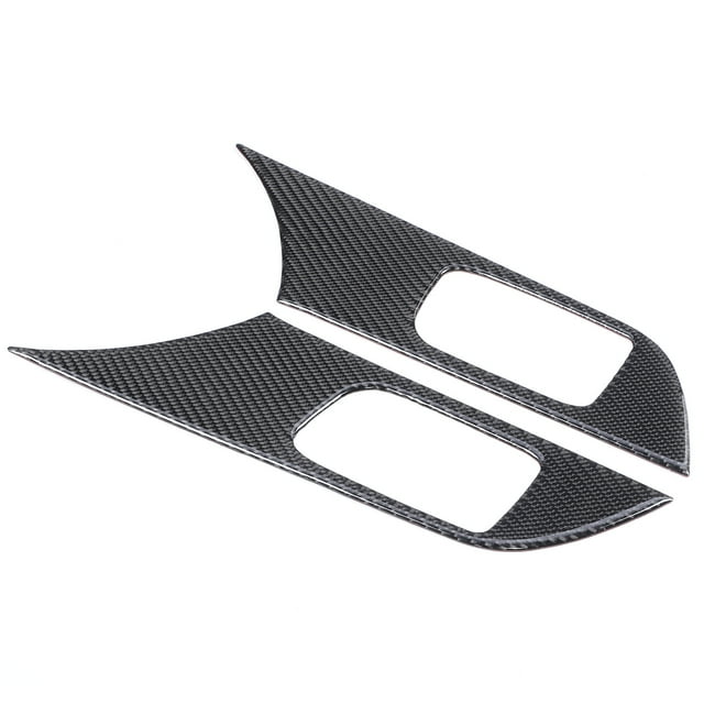 Interior Door Handle Decor Carbon Fiber Inner Handle Panel Trim 2pcs Carbon Fiber Inner Door Handle Panel Trim Interior Fit For Lancer 2008-2016